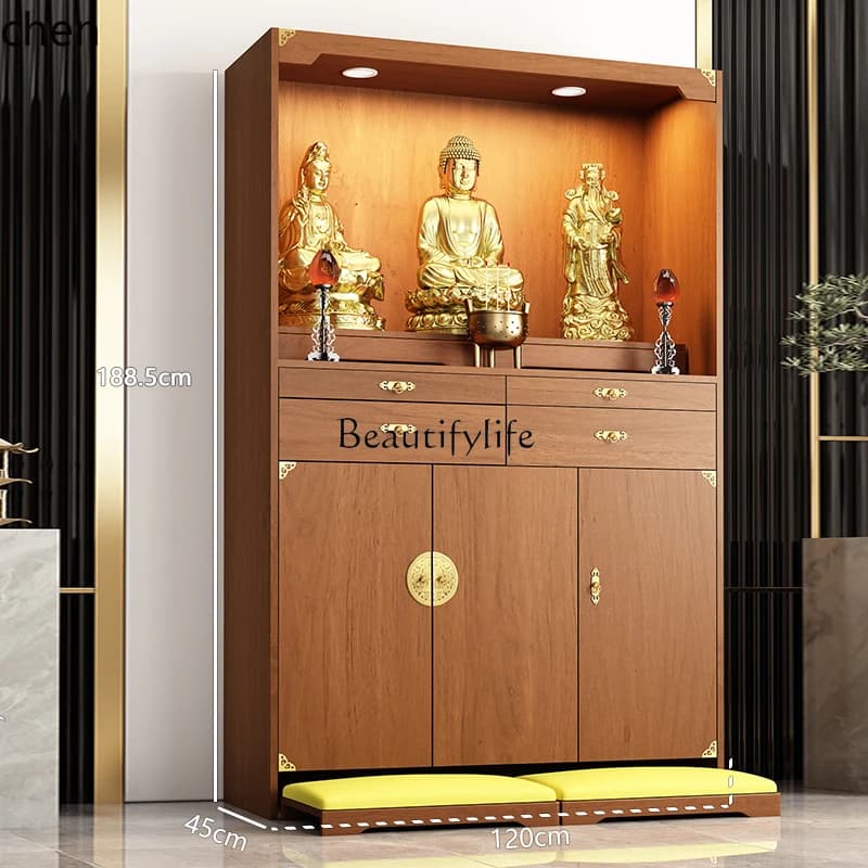 Santuffo buddista semplice piccolo armadio verticale tavolo da portata santuario Bodhisattva Dio della ricchezza armadio dec
