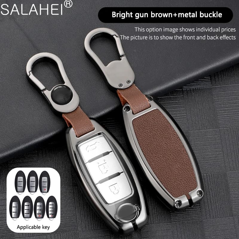 For Nissan X-Trail Kicks T31 T32 Qashqai Juke J10 J11 Tiida Altima Pathfinder For Infiniti Zinc Alloy Car Remote Key Case Cover