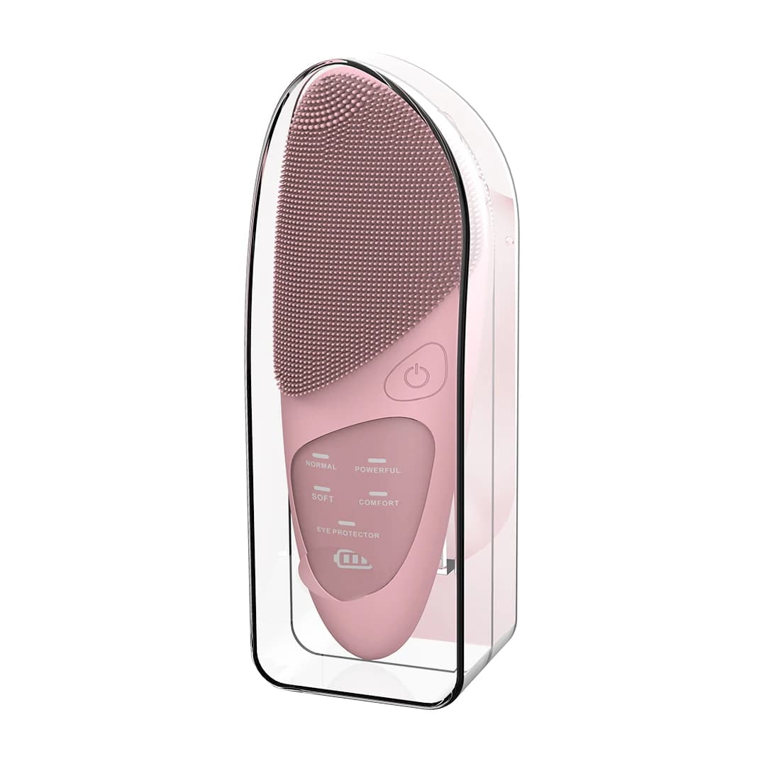 Silicone Electric Facial Cleansing Brush - Waterproof Sonic Face Cleanser Tool for Daily Use