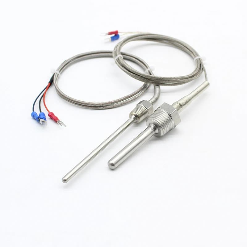 PT100 M6 Screw Temperature Sensor Cable 1M 1.5M 2M 3M Industrial RTD Probe for Process Control