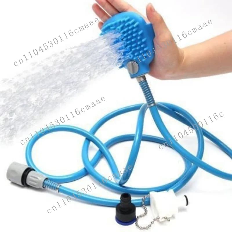 Pet silicone massage  with nozzle cat dog cleaning  artifact bath brush nozzle shower