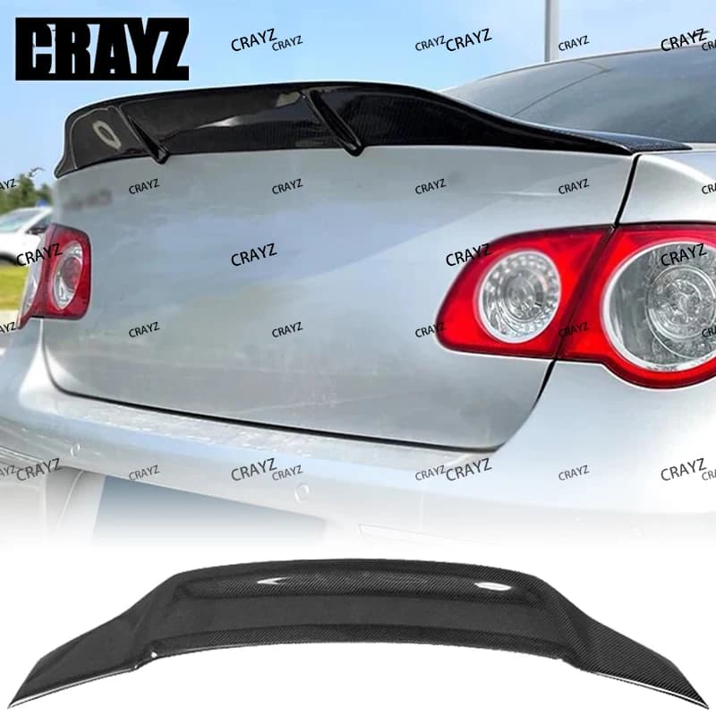 For 2007 2008 2009 2010 2011 Volkswagen Passat B6 100%Real Carbon Fiber Highquality Rear Spoiler Trunk Lid R Style