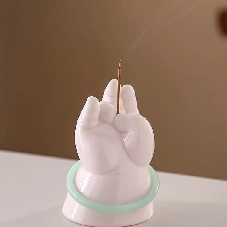 Creative Buddha Hand Ornaments Incense Insert for Home Office Decorations New Chinese Style Desktop Jewelry Holder Xmas Gifts