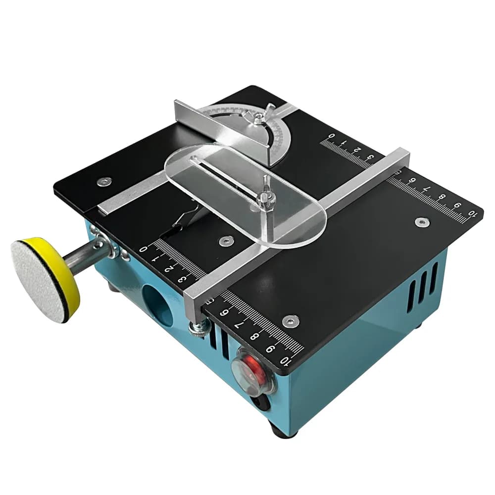 【Hot】Dual-motor Mini Table Saw Desktop DIY Cutting Grinding Tools 110v-220v Saw Blade Adjustable Power Tool for Wood/PCB/Acrylic