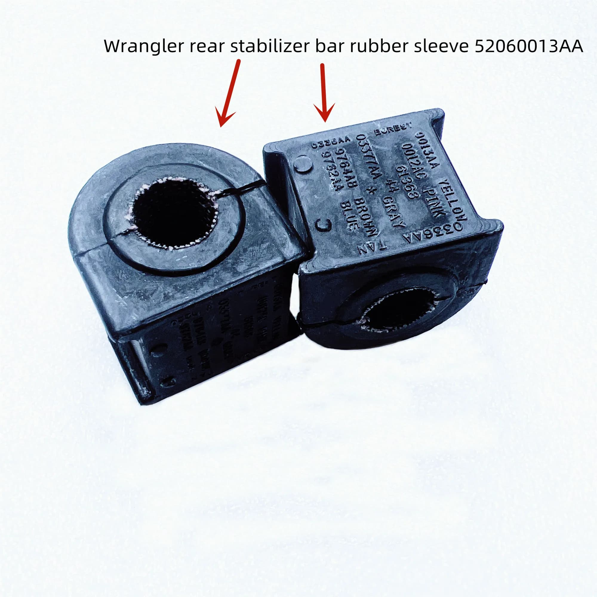 2PC Rear Stabilizer Bar Bushing ，52060013AA, Suitable For:  Wrangler JK, JL, J6，2007-2025