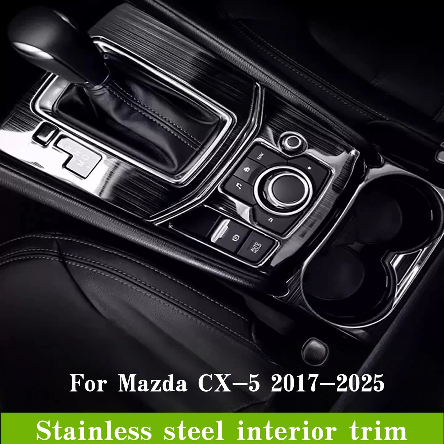 Car Gear Shift Box Central Control Panel Cover Sticker Trim Strip Garnish For Mazda CX-5 CX5 LHD RHD 2017-2021 2022 2023 2025