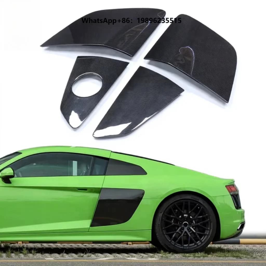 Dry Carbon Fiber Vents Side Blades Trims Door Panel  Rear Side Door Fenders Blade Panel Window Vents