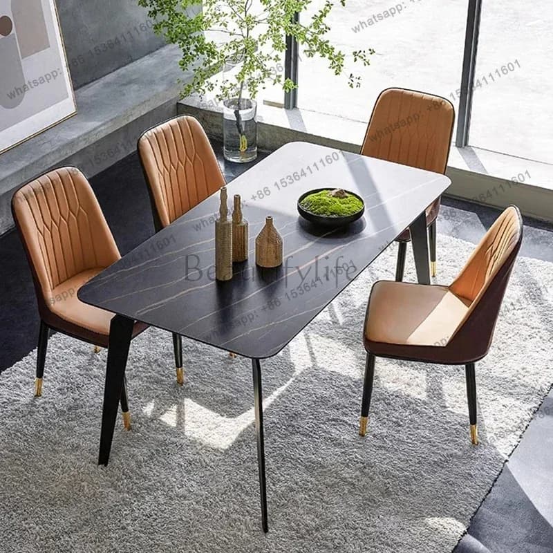 D33Kitchen Table Restaurant Tables Designer Coffee Ceramic Dining Oval Modern Rooms Round Sedentary Elegant Room Comedor Luxury