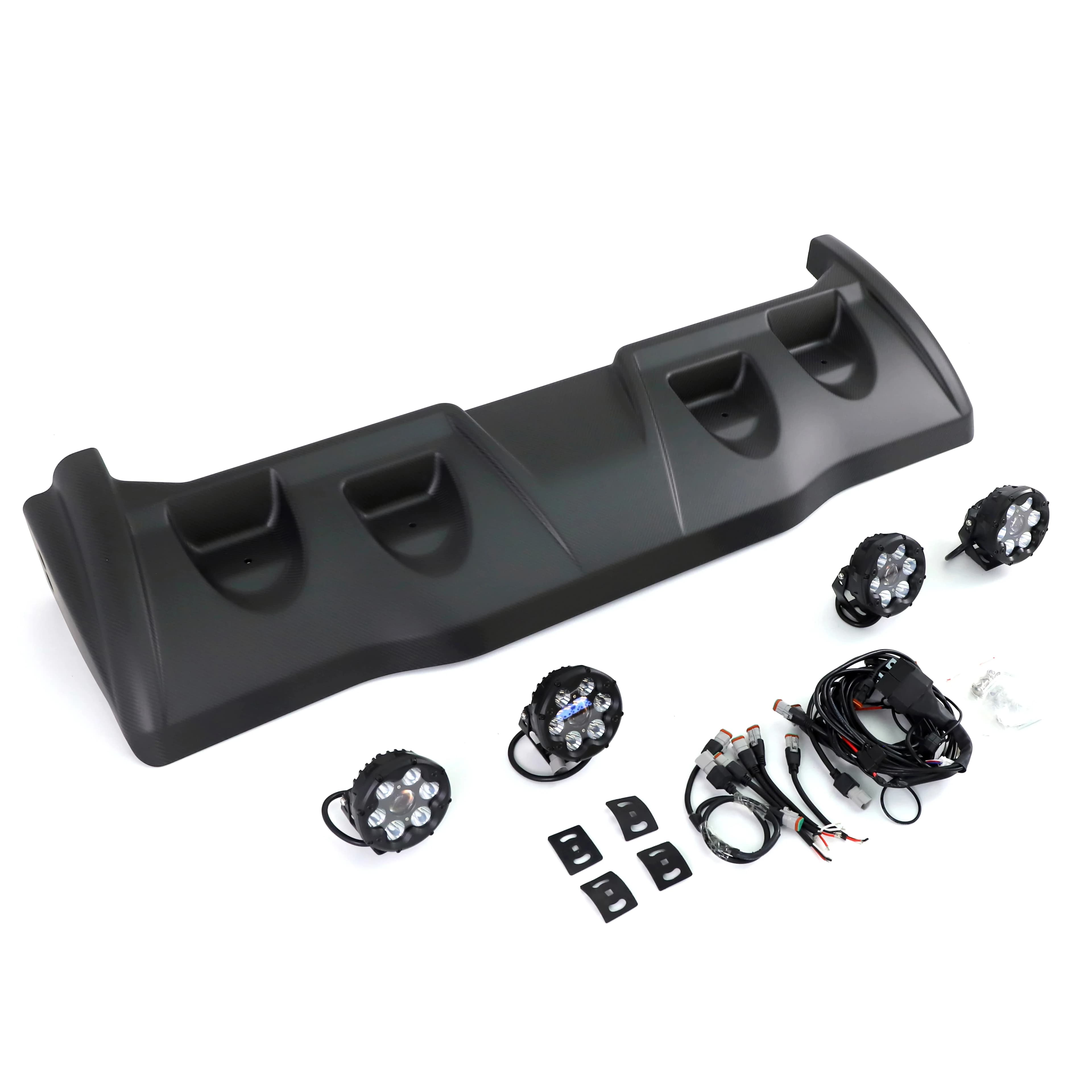 For G WAGON W463 G350 G400 G500 G55 G63 DRY CARBON FIBER ROOF SPOILER for G WAGON W463 G350 G400 G500 G55 G63 Carbon LED Light B