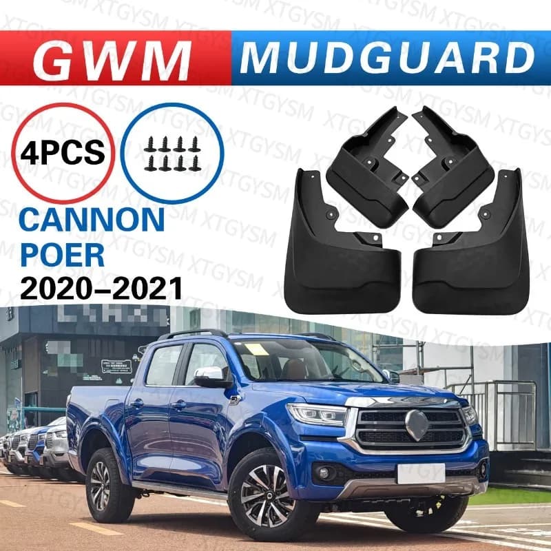 Mudguards FOR GWM Great Wall Power Poer Pao Cannon Passenger Version 2019-2022 Fenders Car Mud Flaps Splash Guards  Accessories
