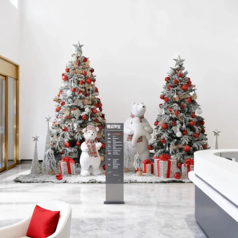 Christmas tree large fashion floor suit office space Christmas atmosphere decoration