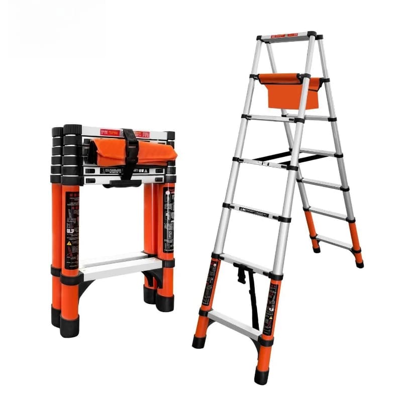 Feasible herringbone ladder, telescopic ladder, folding ladder, household aluminum alloy bamboo joint lifting portable ladder