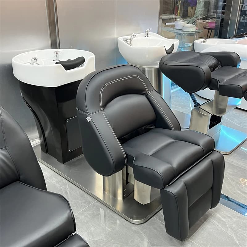Hair salon, hair salon, flushing bed, shampoo bed, semi reclining hair salon, ceramic