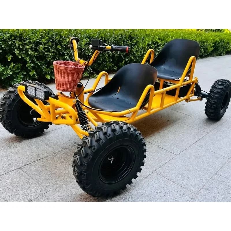 Double Seat Off Road Go Kart For Adults And Kids Outdoor Racing Vehicle Two Seater Buggy Car With Safety Belt Family Fun Ride