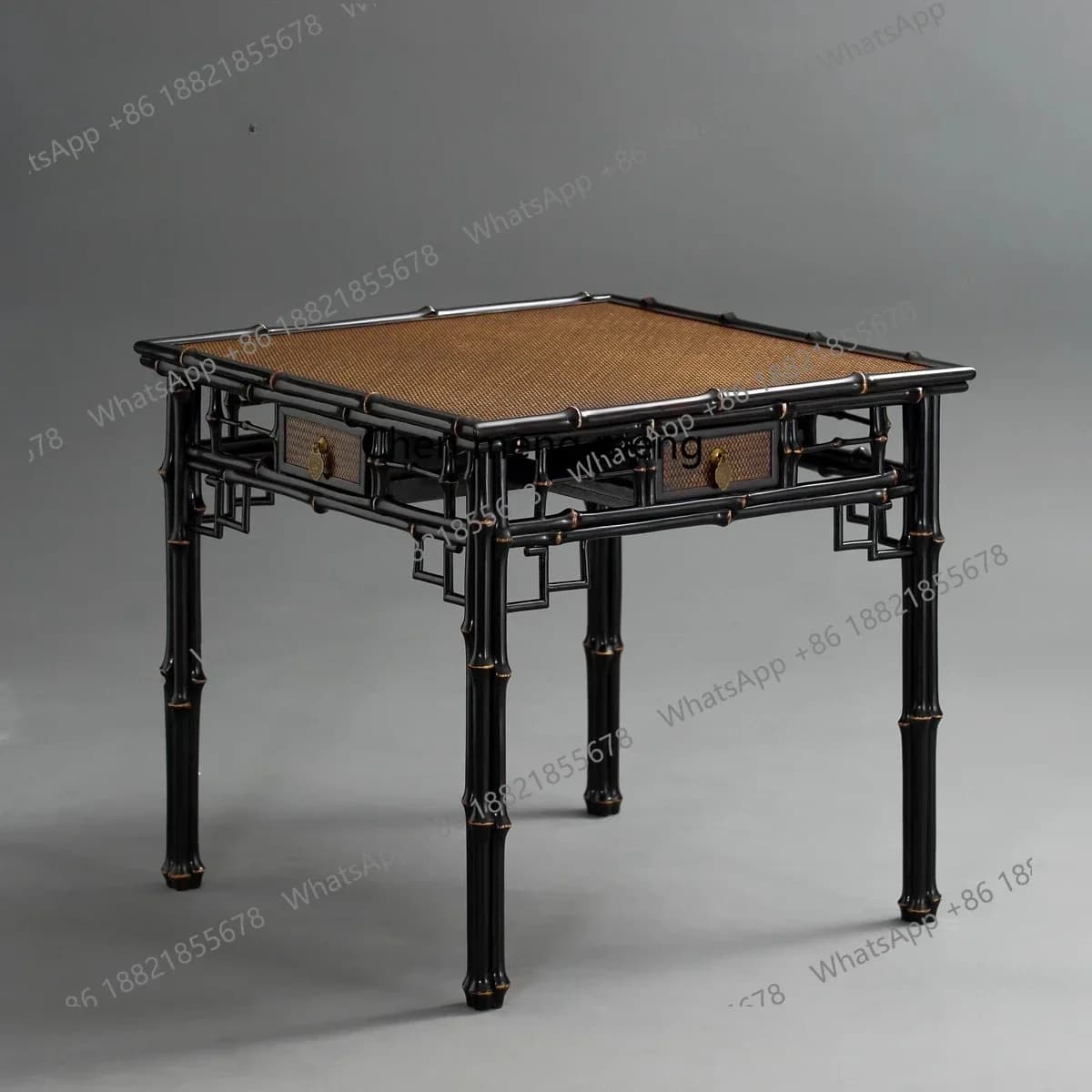ZJEight Immortals table with four drawers, square tea table, Ming furniture, tea room space, retro coffee table