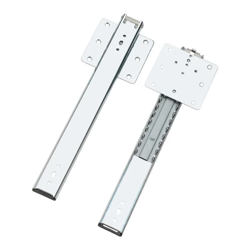 Flip Up Folding Hidden Revolving Door Track Cabinet Pocket Door Telescopic Side Mount Plug-in Slide Rail Hardware Accessories