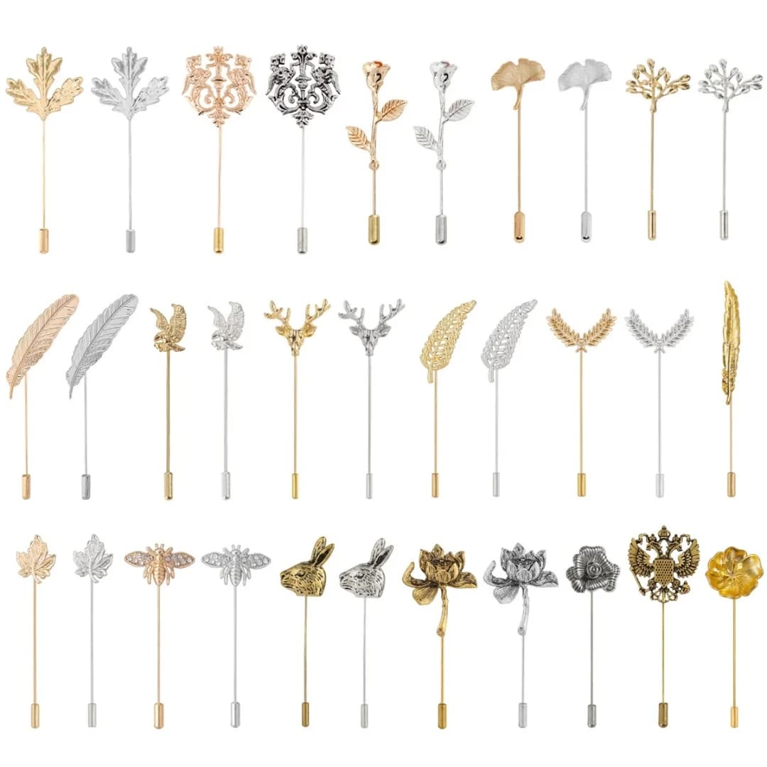 Elegant Gold Rose Brooch Metal Flower Lapel Pin for Men Women Suit Wedding Formal Event Accessories Jewelry Gift Fashion Decor
