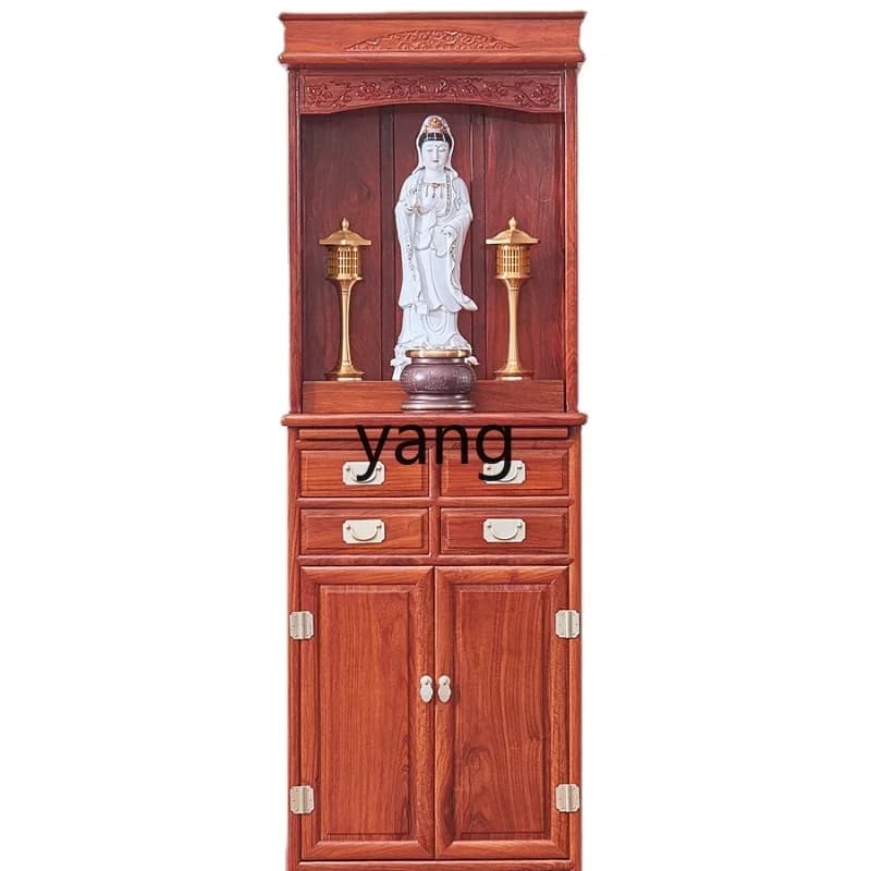LMM New Chinese Style Clothes Closet Rosewood Shrine Home Shenlou Buddha Cabinet Buddha Shrine