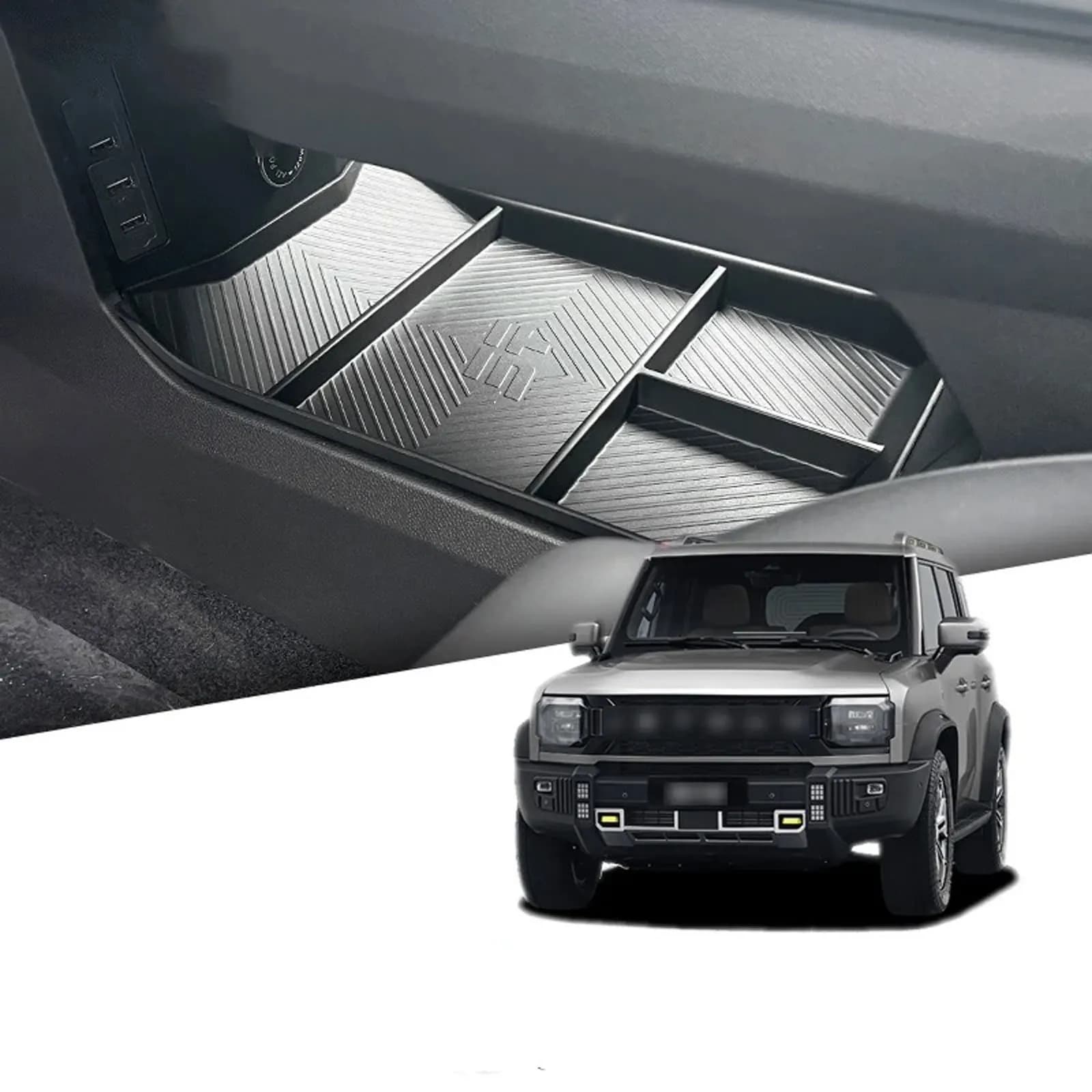 For Chery Jetour T2 2024 2023 Interior Styling Modification Accessories Car Under Center Console Organizer Storage Box