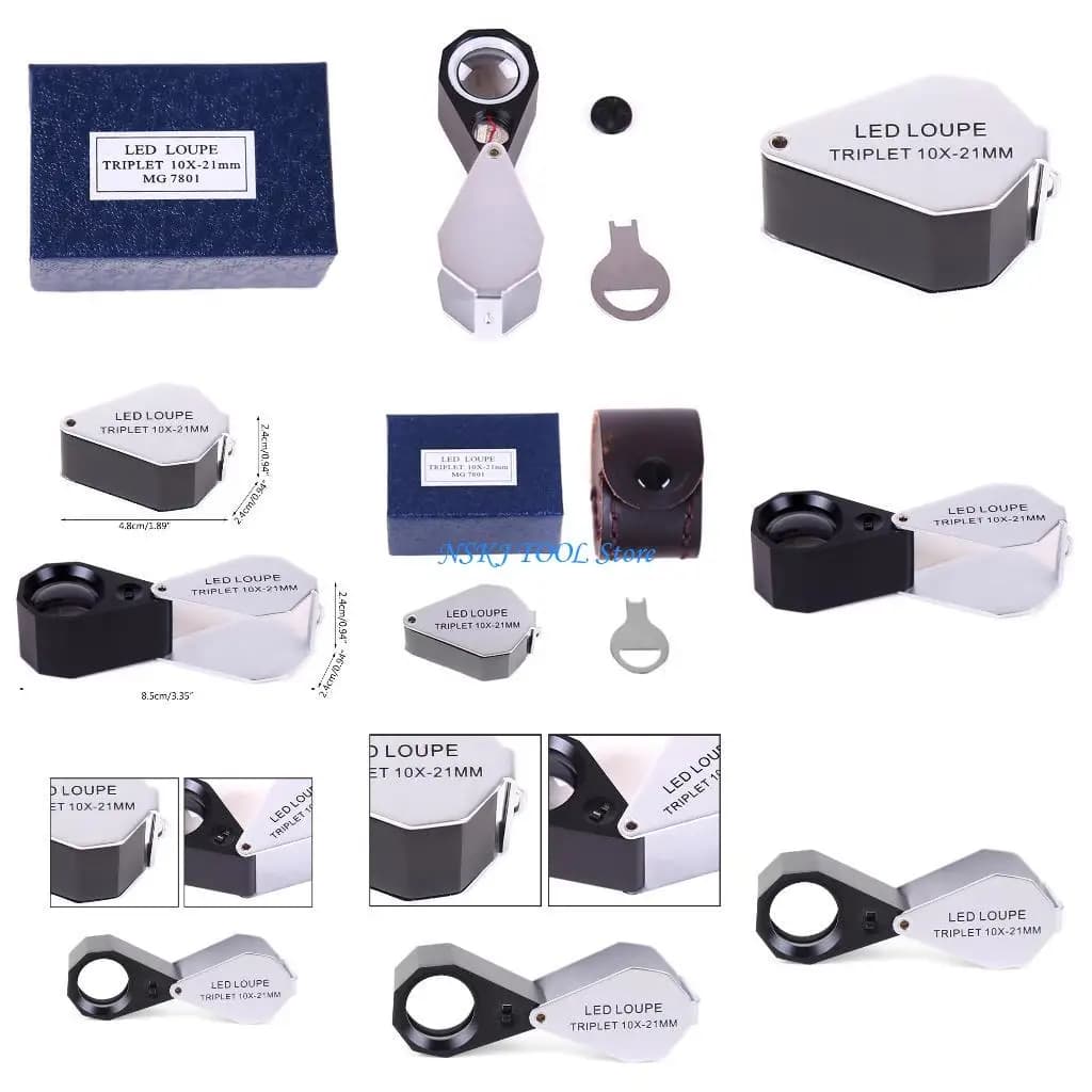 L8RC Jewellers Loupe- Illuminated- Jewelry Glass Magnifier- with LED Light