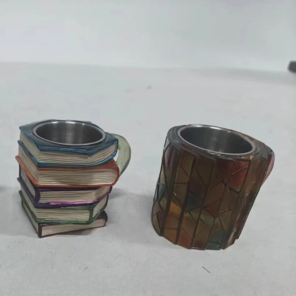 Creative Hand-Painted Ceramic Mugs Set | Coffee & Tea Cups with Bookish Designs | Home Decor Kitchen Accessories