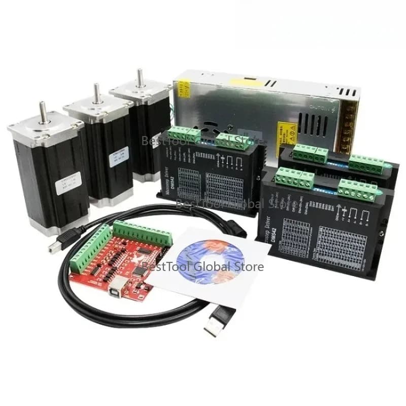 4 Axis C-NC Kit 3Nm Nema23 Stepper Motor With MA-CH3 Control Board And DM-542 D-river