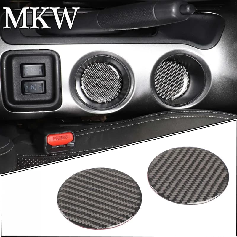For Nissan Juke/Infiniti ESQ 2011-2019 Central Control Water Cup Holder Slot Pad Car Water Coaster Real Carbon Fiber Accessories