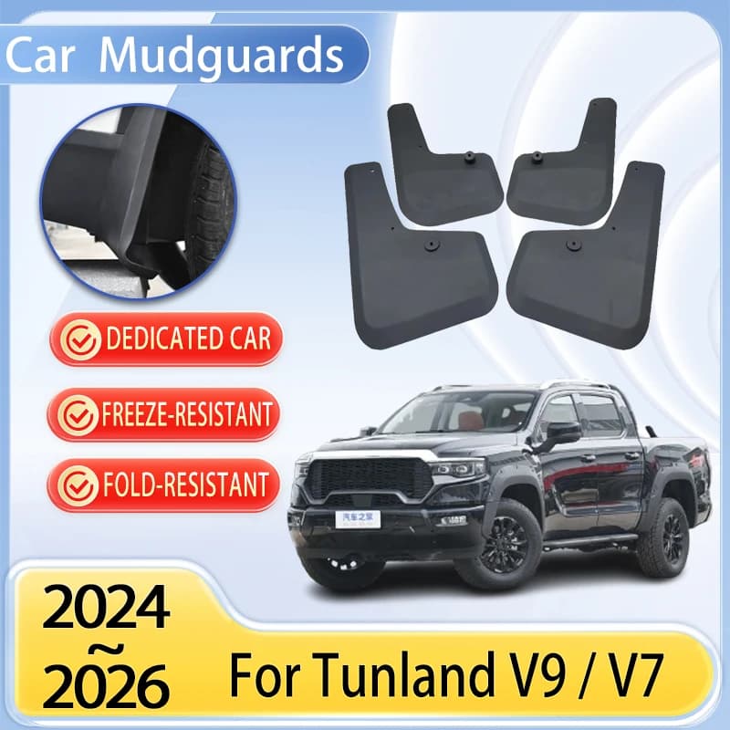 Car Mudguard Parts For Foton Tunland Mars V9 V7 Accessories 2025 2024 2026 Mudflap Tool Splash Fender Flare Cover Guard Auto Mud