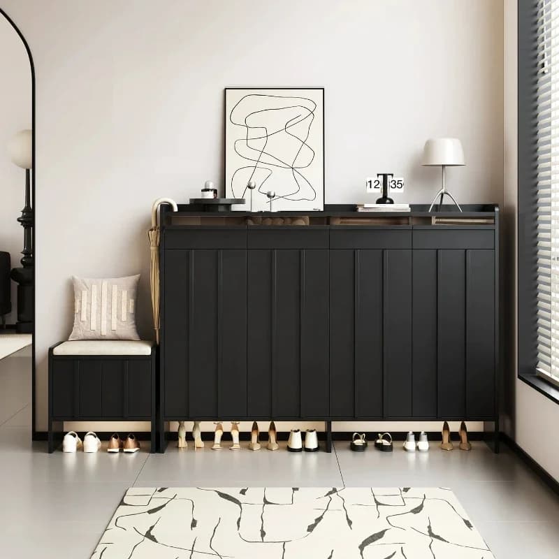 Salon Entryway Shoe Cabinet Bench Space Saving Wooden Luxury Shoe Cabinet Display Dividers Schuhschrank Living Room Furniture
