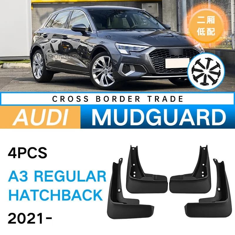 Mudflaps Mudguards Fit for Audi A3 Regular Hatchback 2021-2025 Mudguards Tire Fenders Mud Flaps Wheel Guards Accessories 4x Tyre