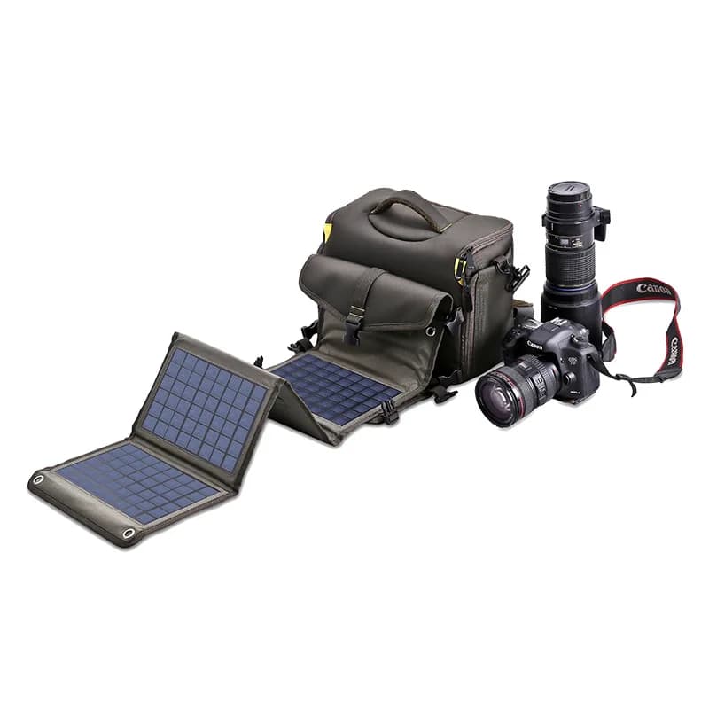 Solar power generation camera bag Large capacity mobile power supply Charging Multifunctional moisture-proof
