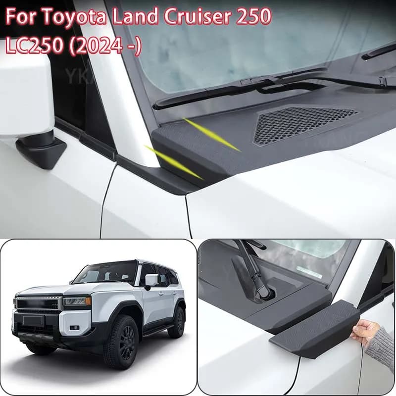 For Toyota Land Cruiser 250 Prado J250 LC250 2024 2025 ABS Car Front Side Upper Fender Panel Anti-Scratch Trim Cover Accessories