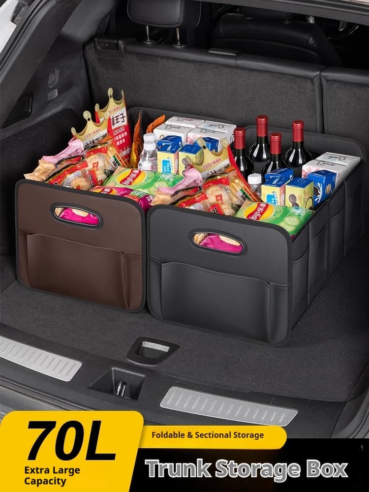 Car Trunk Storage Box Large Capacity Storage Bag Leather For KIA KN K3 K5 Sportage Sorento Picanto Ceed RIO 2 3 4 Accessories