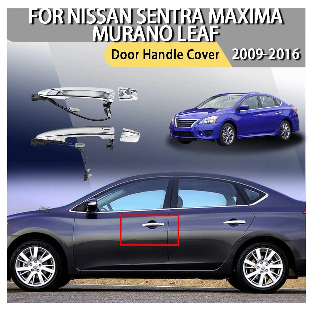 Door Handle With Sensor For Nissan Sentra/Maxima/Murano/Leaf Exterior Chrome 80646-9N00A 80640-9N00A 82646-9N00A 82640-9N00A
