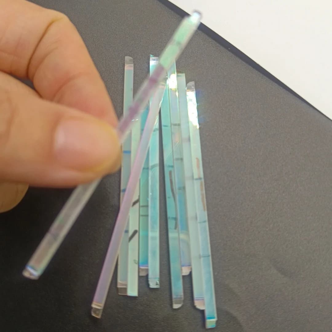 10PCS Defective RGB Combiner Strip Prism Rainbow Crafts Decorative Prism Optical Glass