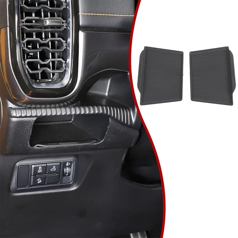 TPE Black For Ford Ranger 2023-2025+ Car styling steering wheel side storage slot pad car interior accessories 2Pcs LHD