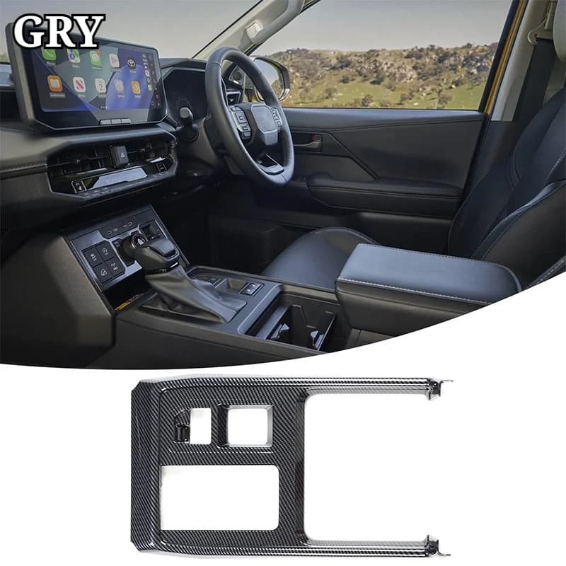 Car Center Console Gear Panel Cover Trim For Toyota Hilux 2026 ABS Carbon Fiber Pattern Interior Accessories Right Hand Drive