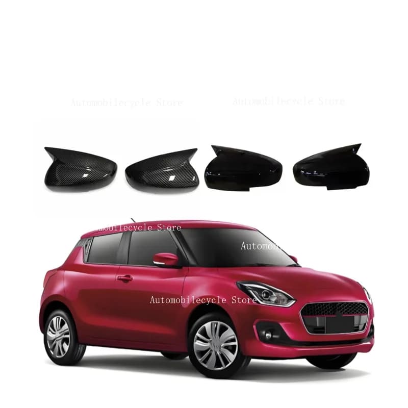 Car  Rearview Side Mirror Cover Wing Cap Fit For  Suzuki Swift 2018-2025  Rear View Case Trim Carbon Fiber 2018 2019 2020-2025