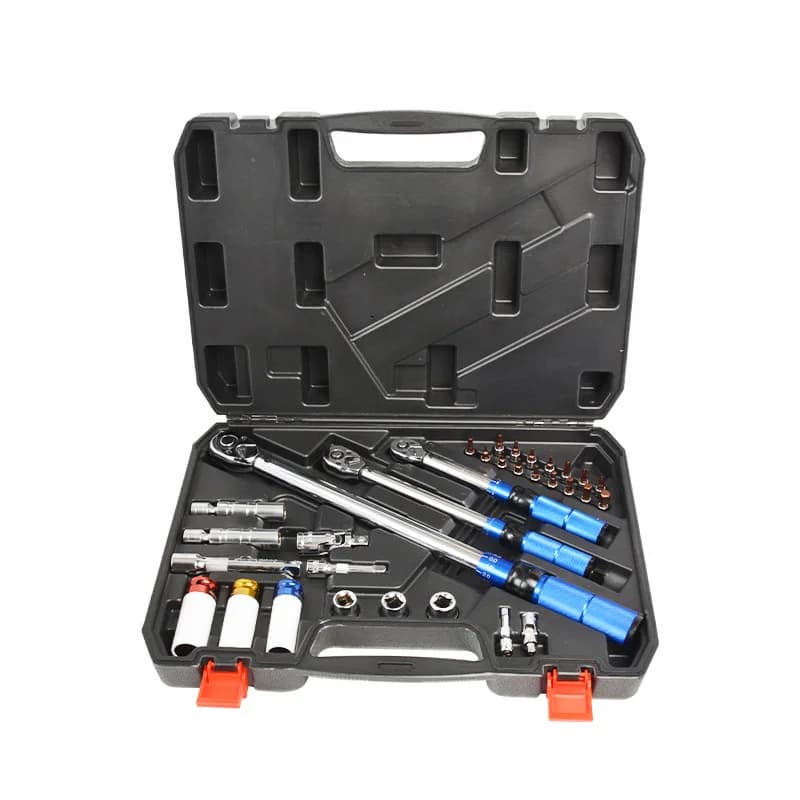 33-Piece High-Precision Auto Repair Tire Spark Plug and Bicycle Torque Wrench Tool Set Hand-Powered