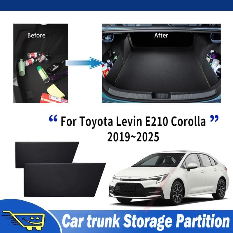 For Toyota Levin E210 2019~2025 2020 Car Thickening Trunk Storage Partition Multifunction Storage Box Auto Interior Accessories
