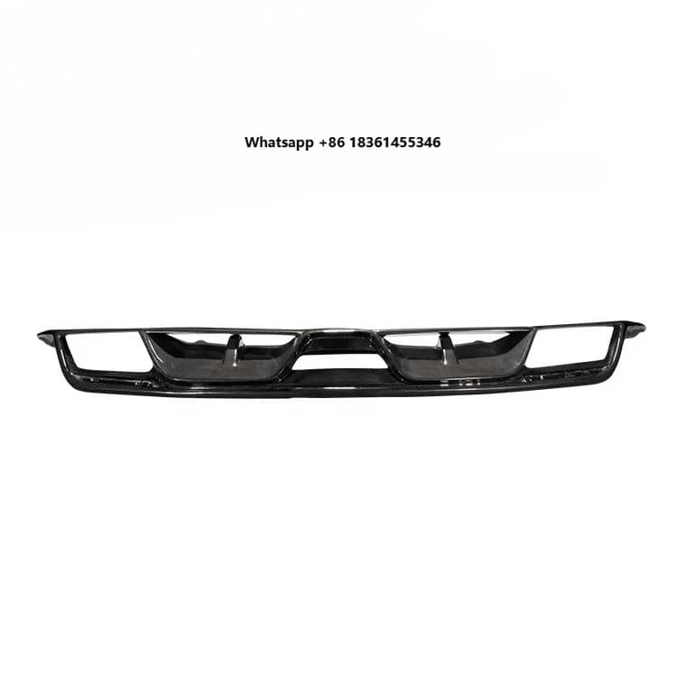 For  Mustang 2006-2013 Carbon Fiber Rear Bumper Diffuser  Quad Exhaust Fit