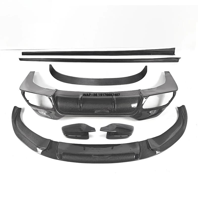 For 8 Series Modified Carbon Fiber 3D Style Front Lip Side Skirt Rear Lip Spoiler Mirror Cover G14 G15 G16 M Sport
