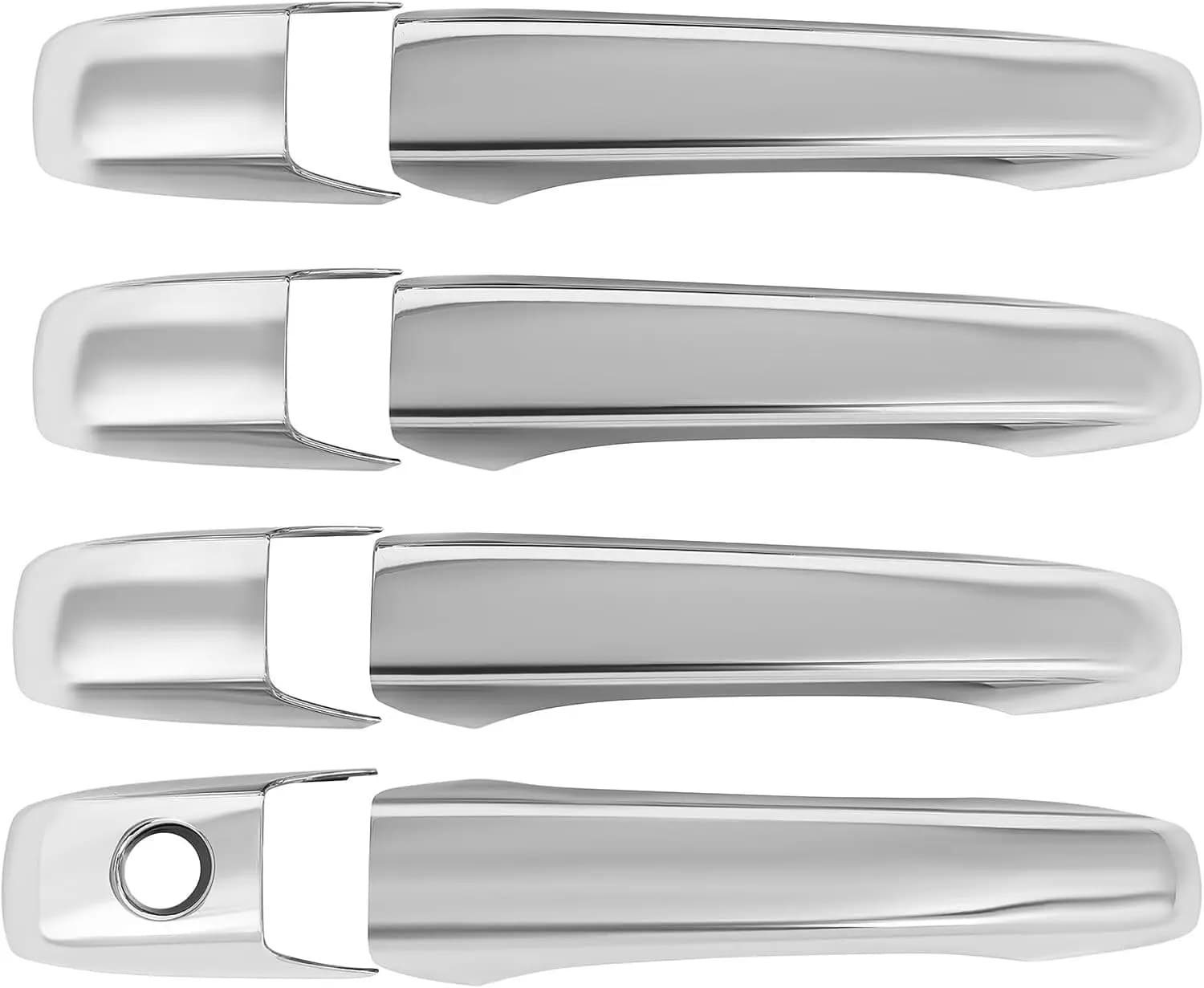 Premium Grade Exterior Chrome Door Handle Cover Trim Sticker for Jeep Patriot 2007-2016