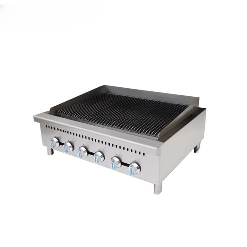 Commercial Stainless Food Small  Gas lava Rock stone  lava Rock  Grill