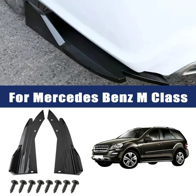 2pcs Rear Bumper Lip Diffuser Splitter Canard Protector Front Spoiler Body Kit For Mercedes Benz M Class(W163 W164 W166)