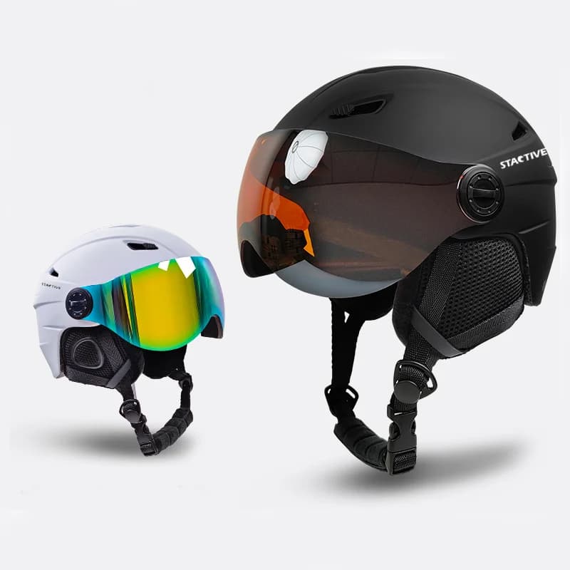 Hot Selling CE EN 1077 Certified Ski Helmet with Lens Adults Breathable Safety Snow Helmet Head Protective Snowboard Helmet