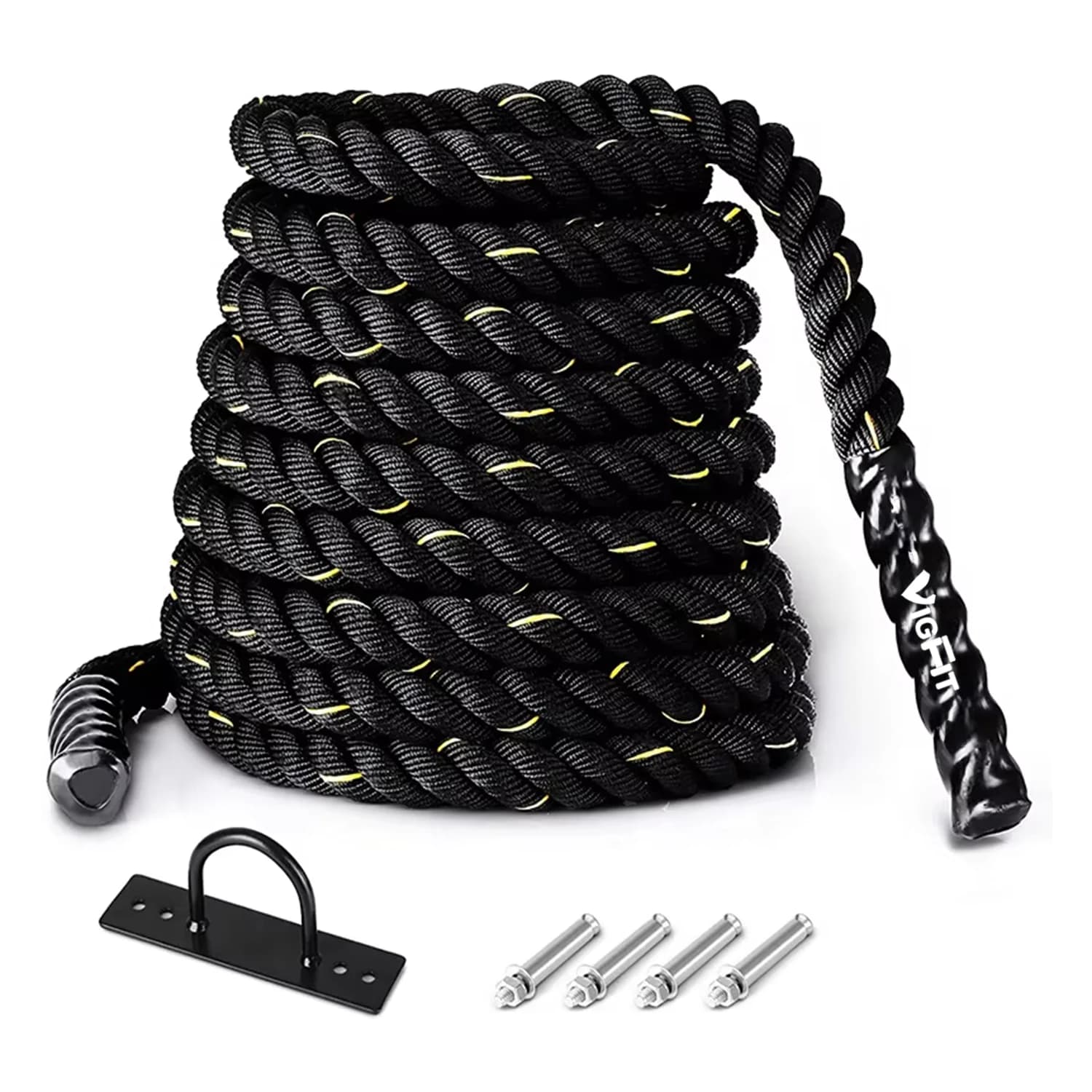 38mm*9M Battle Rope With Rope Anchor for Cross-training Home Gyms and Strength