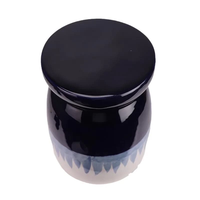 Ceramic blue and white dressing stool retro hand-painted round stool bathroom courtyard living room cool stool coffee table