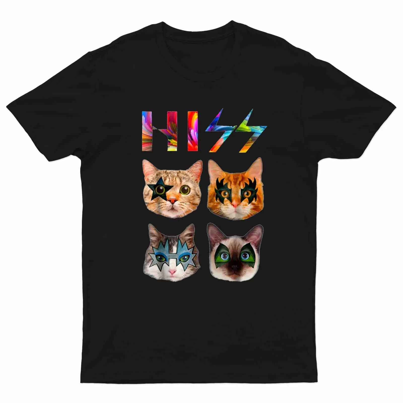 Cat Classic Gift For Adults And Cat Lovers Tee Top Mens T-Shirt  Men's 100% Cotton Casual T-shirts Loose Top Size S-3XL