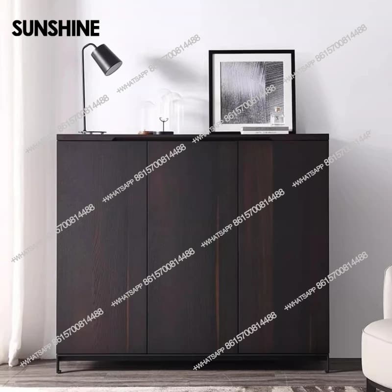 Italian minimalist locker, home living room storage, integrated wall cabinet